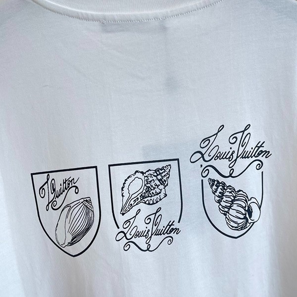 ルイヴィトン プリントショートスリーブコットンTシャツ コピー 1AFR46